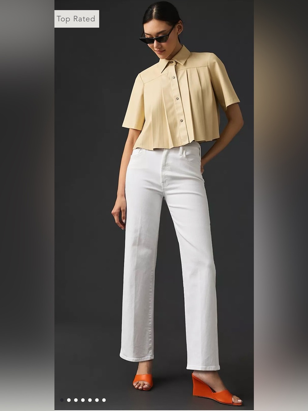 MOTHER White Straight-Leg Jeans - Women's